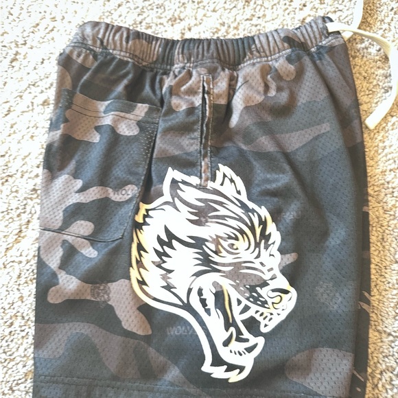 Darc sport wolves mesh shorts gym workout bodybuilding camo sz S - Picture 3 of 4